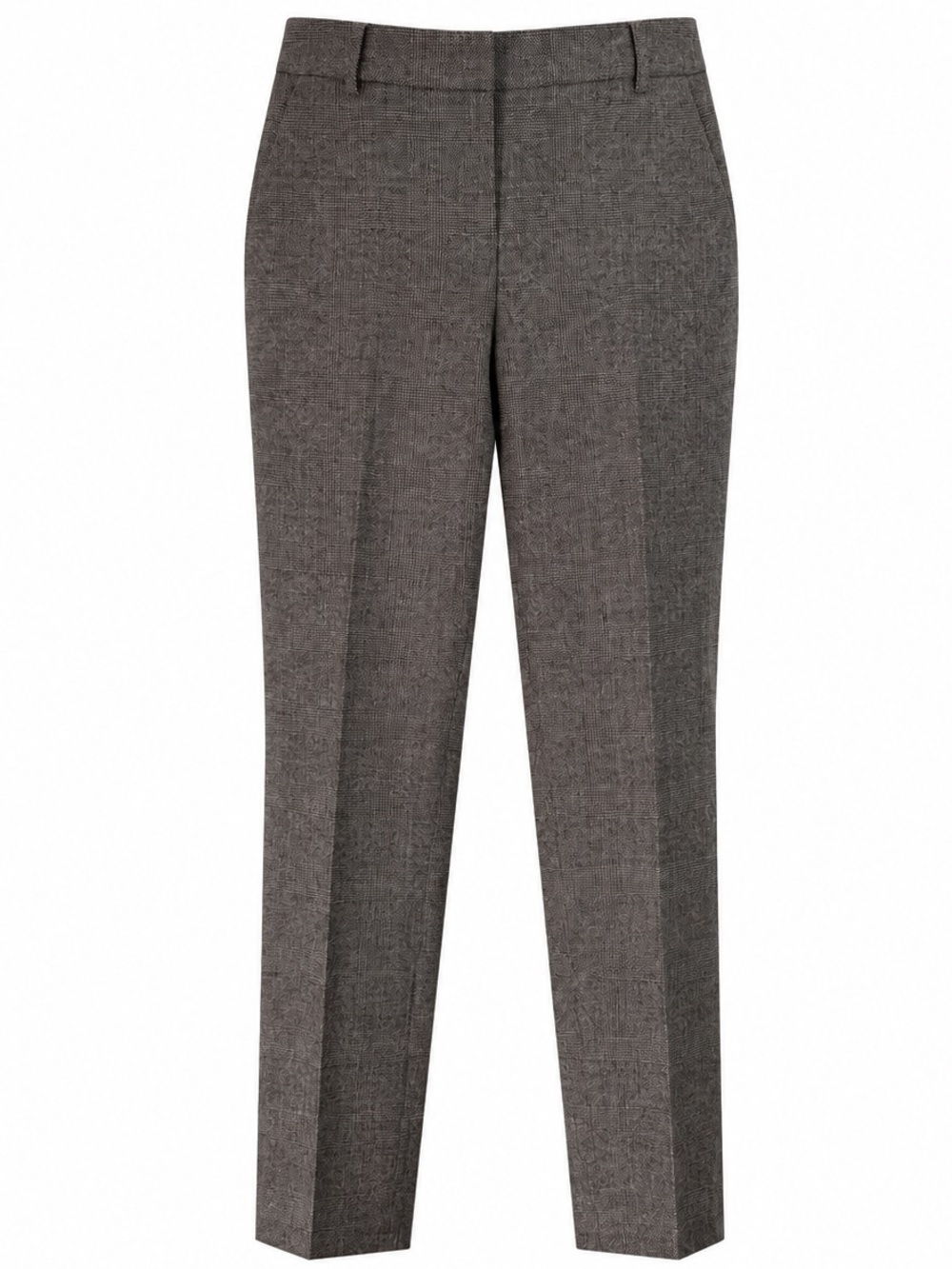 Judith & Charles Virgin Wool Tailored Slim Straight Trousers Brown Size 2